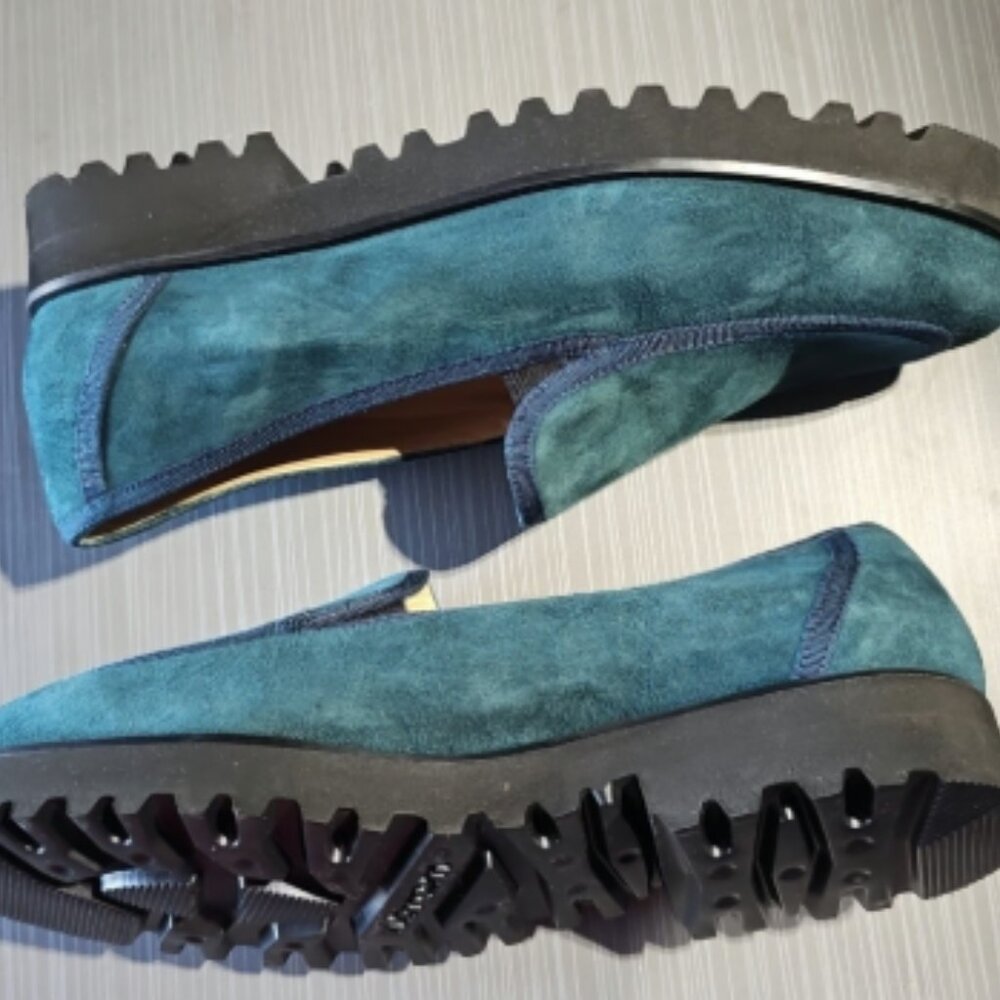 Ron White Suede  Turquoise Loafers